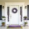 Purple Lavender Flower Garland for Mantle & Fireplace – 70 Inch Spring & Summer Floral Garland for Front Door, Wedding, Rustic Farmhouse Indoor & Outdoor Decor